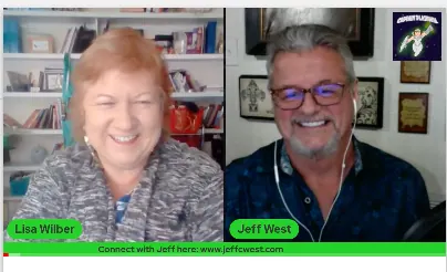 Lisa Wilber and Jeff West on a video call interview